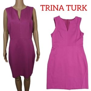 Trina Turk Magenta Cerritos Sheath Dress Si